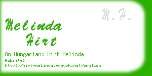 melinda hirt business card